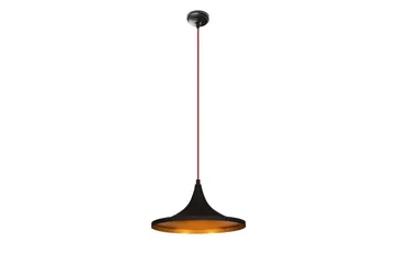 Loftlampe Mangol Sort / Rød Diameter: 35 cm - Mørkerød/Sort - Belysning - Lamper & indendørsbelysning - Loftlampe - Pendellamper & hængelamper