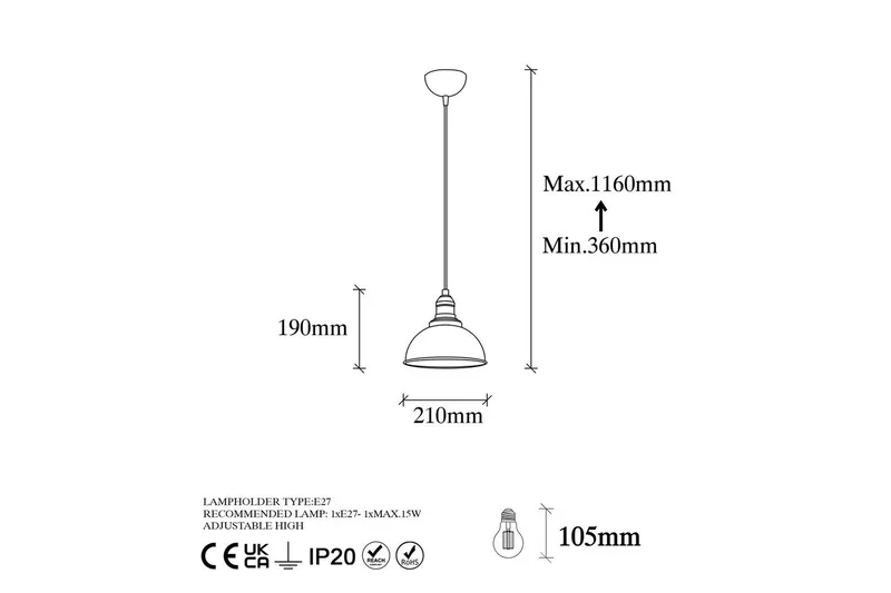 Loftlampe Masatsune Sort / Antik - Sort / Antik - Belysning - Lamper & indendørsbelysning - Loftlampe - Pendellamper & hængelamper
