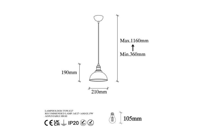 Loftlampe Masatsune Sort / Antik - Sort / Antik - Belysning - Lamper & indendørsbelysning - Loftlampe - Pendellamper & hængelamper