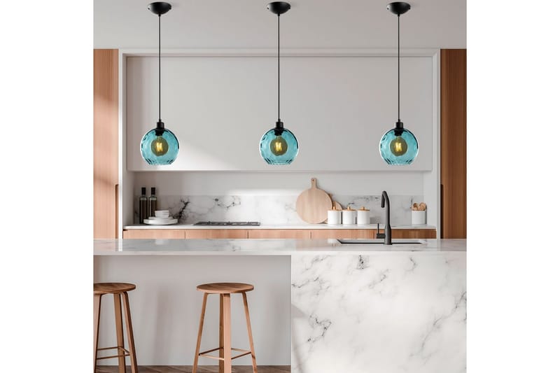 Loftlampe Mayur Blå / Sort - Blå / Sort - Belysning - Lamper & indendørsbelysning - Loftlampe - Pendellamper & hængelamper