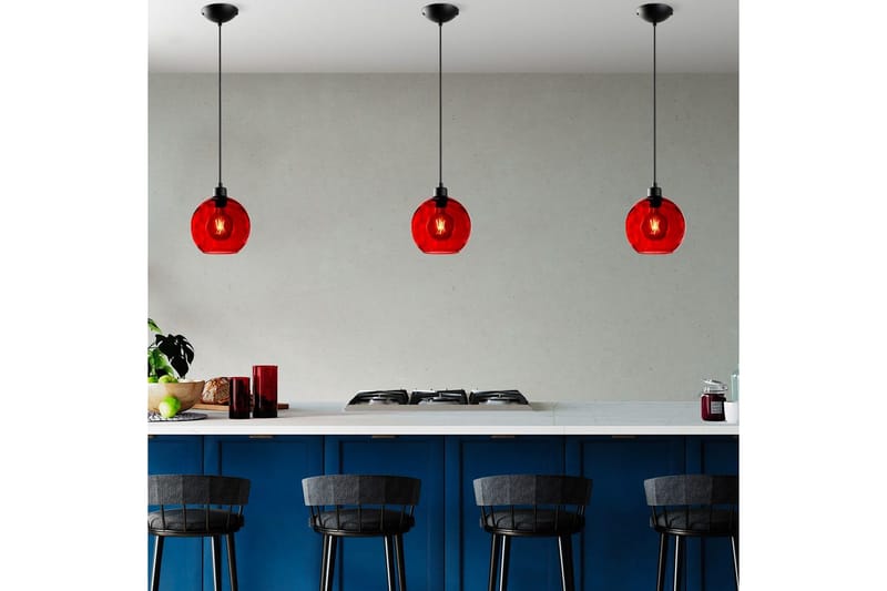 Loftlampe Mayur Rød / Sort - Rød / Sort - Belysning - Lamper & indendørsbelysning - Loftlampe - Pendellamper & hængelamper