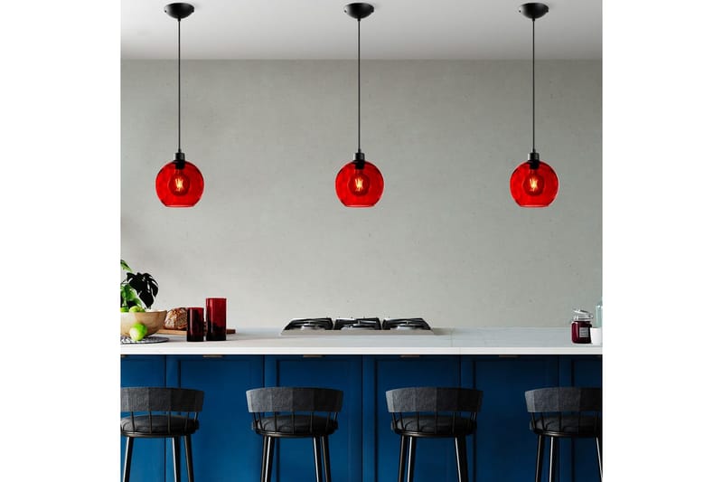 Loftlampe Mayur Rød / Sort - Rød / Sort - Belysning - Lamper & indendørsbelysning - Loftlampe - Pendellamper & hængelamper