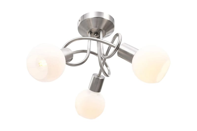 Loftlampe Med Keramiske Lampeskærme Til 3 E14-Pærer Hvid - Plafond - Stuelampe - Soveværelse lampe