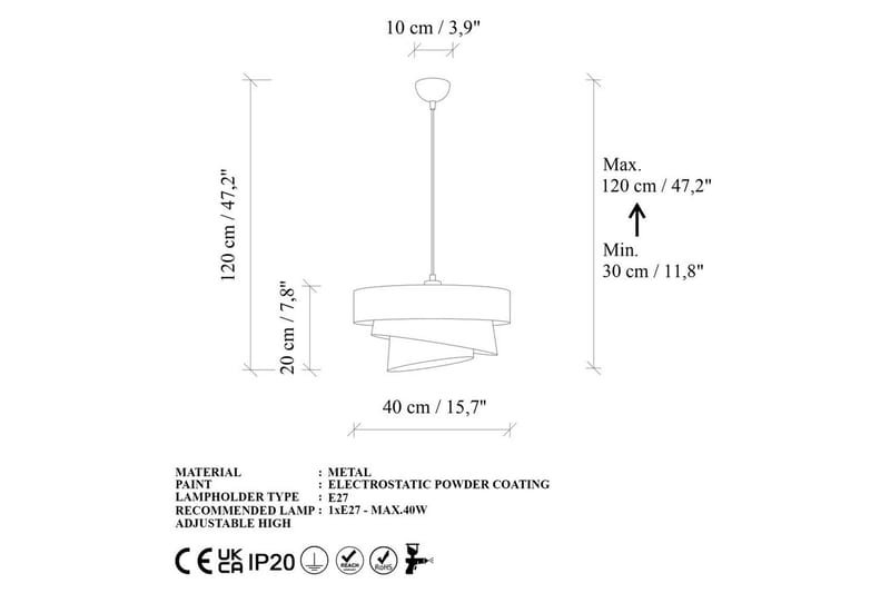 Loftlampe Miwako Sort - Sort - Belysning - Lamper & indendørsbelysning - Loftlampe - Pendellamper & hængelamper
