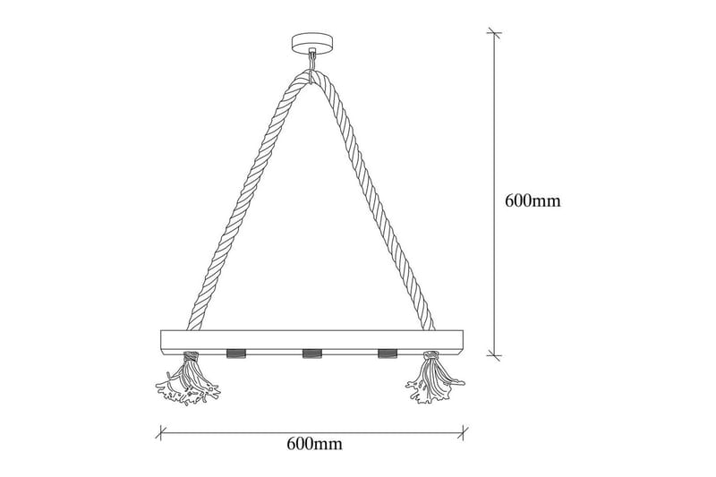 Loftlampe Nira Træ (60 x 9 cm) - Lysfarvet træ - Belysning - Lamper & indendørsbelysning - Loftlampe - Pendellamper & hængelamper