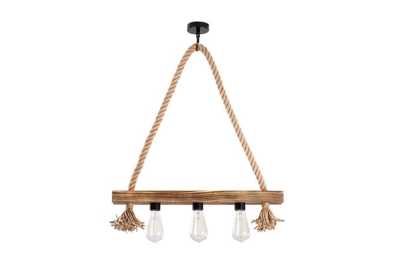 Loftlampe Nira Træ (60 x 9 cm) - Lysfarvet træ - Belysning - Lamper & indendørsbelysning - Loftlampe - Pendellamper & hængelamper