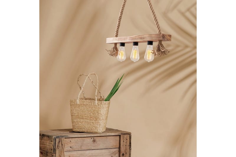 Loftlampe Nira Træ (60 x 9 cm) - Lysfarvet træ - Belysning - Lamper & indendørsbelysning - Loftlampe - Pendellamper & hængelamper