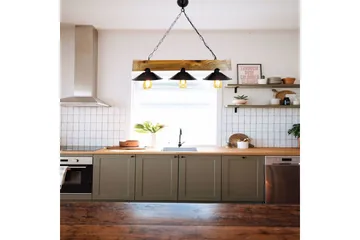 Loftlampe Noveth Valnød / Sort - Sort/Mørkebrun - Belysning - Lamper & indendørsbelysning - Loftlampe - Pendellamper & hængelamper