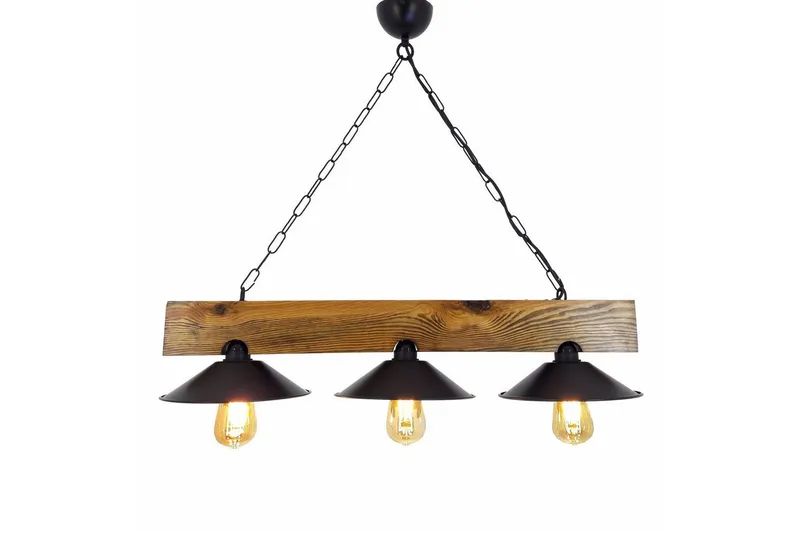 Loftlampe Noveth Valnød / Sort - Sort/Mørkebrun - Belysning - Lamper & indendørsbelysning - Loftlampe - Pendellamper & hængelamper