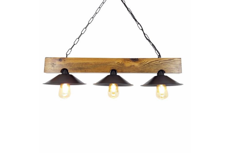 Loftlampe Noveth Valnød / Sort, Sort/Mørkebrun