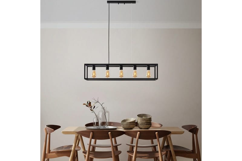 Loftlampe Orika Horisontal Sort - Sort - Belysning - Lamper & indendørsbelysning - Loftlampe - Pendellamper & hængelamper