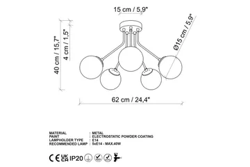 Loftlampe Orion Rany - Guld - Belysning - Lamper & indendørsbelysning - Loftlampe - Plafond