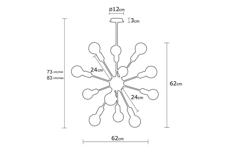 Loftlampe Ostrell Sort - Sort - Belysning - Lamper & indendørsbelysning - Loftlampe - Pendellamper & hængelamper