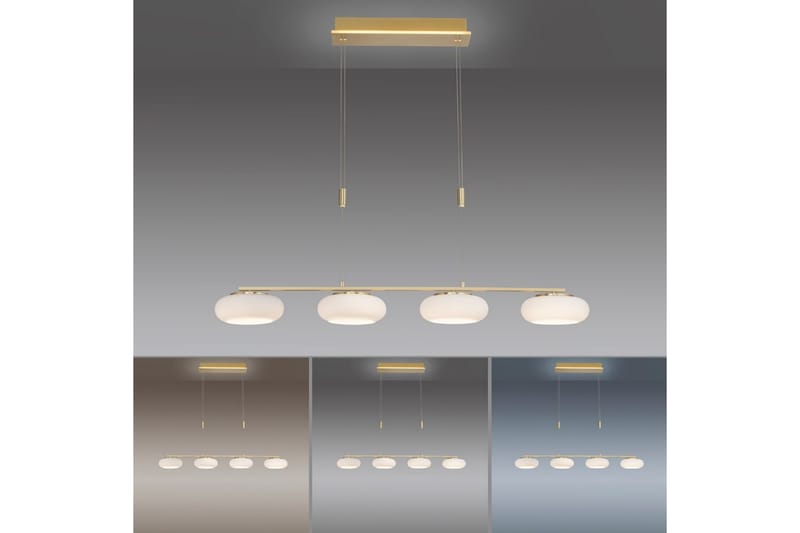 Loftlampe Q-Etienne - 20x200x108,5 cm, Messing Mat - Belysning - Lamper & indendørsbelysning - Loftlampe - Pendellamper & hængelamper