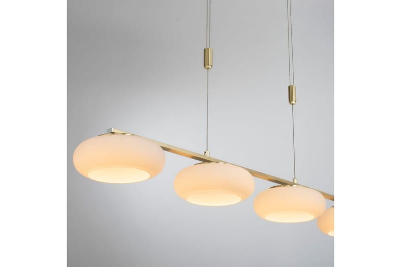 Loftlampe Q-Etienne - 20x200x108,5 cm, Messing Mat - Belysning - Lamper & indendørsbelysning - Loftlampe - Pendellamper & hængelamper