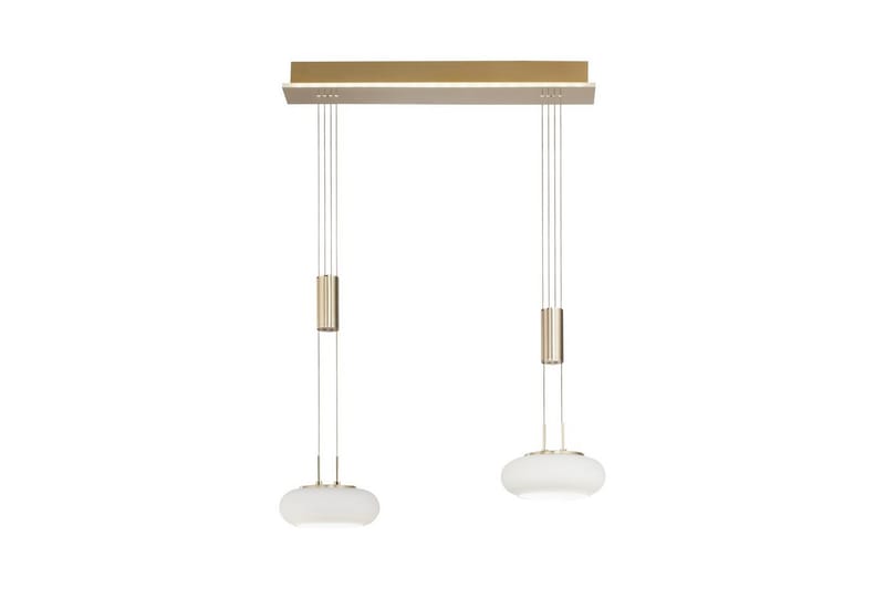 Loftlampe Q-Etienne - 20x200x65 cm, Messing Mat - Belysning - Lamper & indendørsbelysning - Loftlampe - Pendellamper & hængelamper