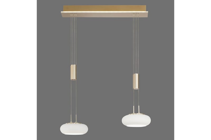 Loftlampe Q-Etienne - 20x200x65 cm, Messing Mat - Belysning - Lamper & indendørsbelysning - Loftlampe - Pendellamper & hængelamper