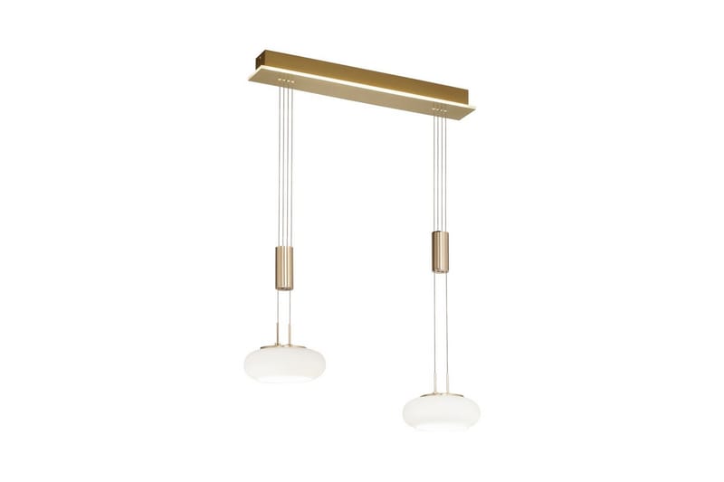 Loftlampe Q-Etienne - 20x200x65 cm, Messing Mat - Belysning - Lamper & indendørsbelysning - Loftlampe - Pendellamper & hængelamper