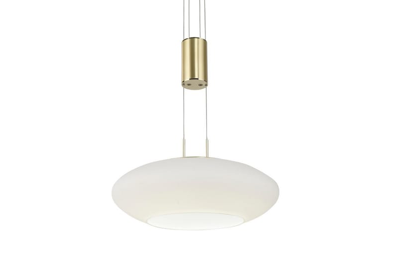 Loftlampe Q-Etienne - 35x200x35 cm, Messing Mat - Belysning - Lamper & indendørsbelysning - Loftlampe - Pendellamper & hængelamper
