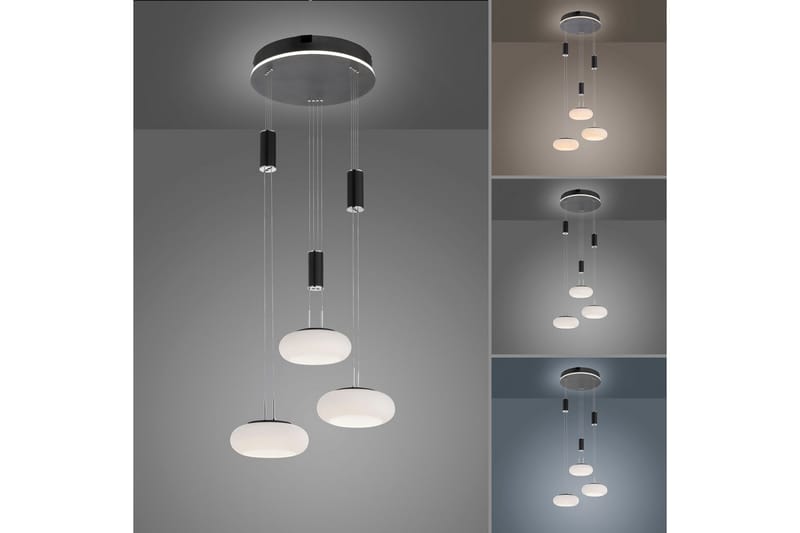 Loftlampe Q-Etienne - 40x200x44 cm, Sort - Belysning - Lamper & indendørsbelysning - Loftlampe - Pendellamper & hængelamper