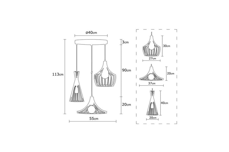 Loftlampe Ralden Kobber - Guld - Belysning - Lamper & indendørsbelysning - Loftlampe - Pendellamper & hængelamper