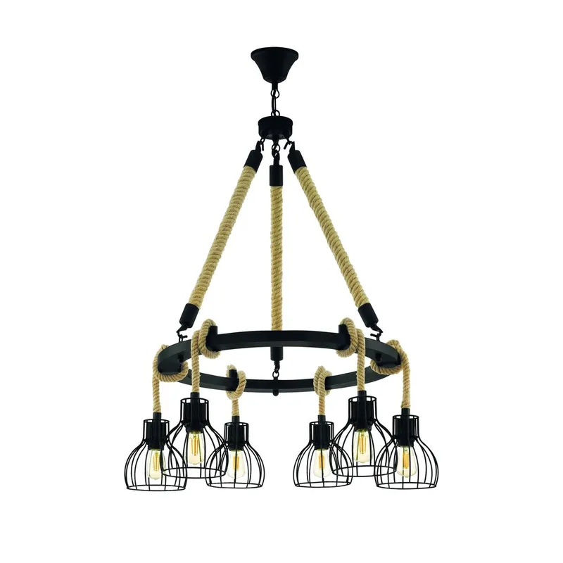 Loftlampe Rampside Rund med 6 Lamper, 76 cm