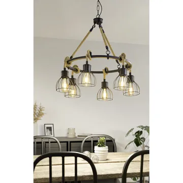Loftlampe Rampside Rund med 6 Lamper - 76 cm - Belysning - Lamper & indendørsbelysning - Loftlampe - Pendellamper & hængelamper