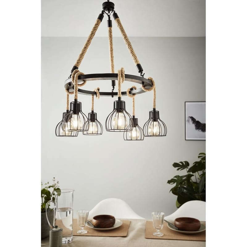 Loftlampe Rampside Rund med 6 Lamper - 76 cm - Belysning - Lamper & indendørsbelysning - Loftlampe - Pendellamper & hængelamper