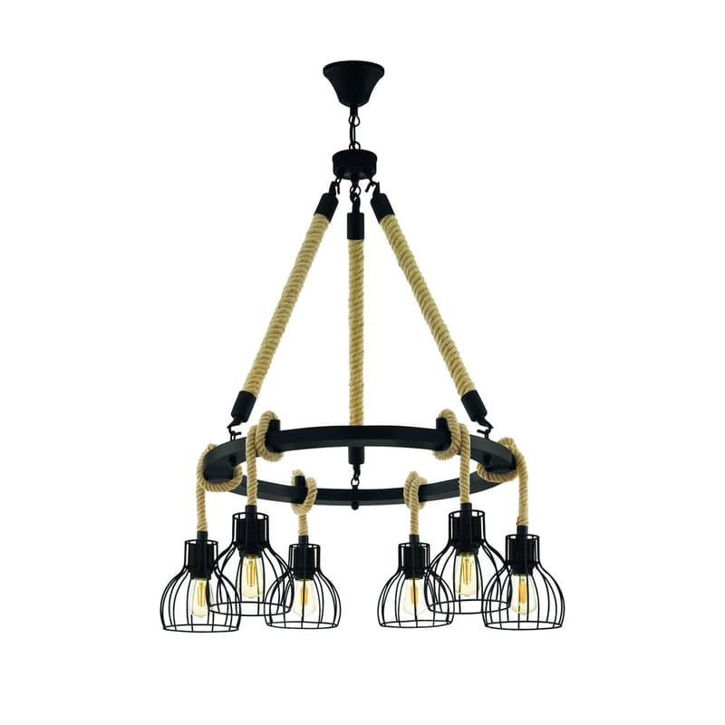Loftlampe Rampside Rund med 6 Lamper, 76 cm