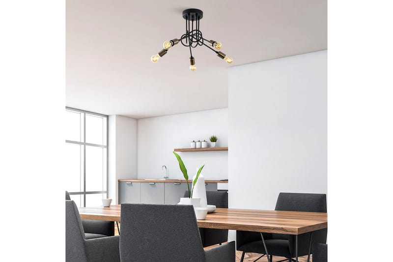 Loftlampe Ranju Sort / Antik Fem Sokkel - Fem Sokkel - Belysning - Lamper & indendørsbelysning - Loftlampe - Pendellamper & hængelamper