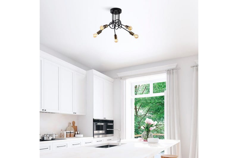 Loftlampe Ranju Sort / Antik Fem Sokkel - Fem Sokkel - Belysning - Lamper & indendørsbelysning - Loftlampe - Pendellamper & hængelamper
