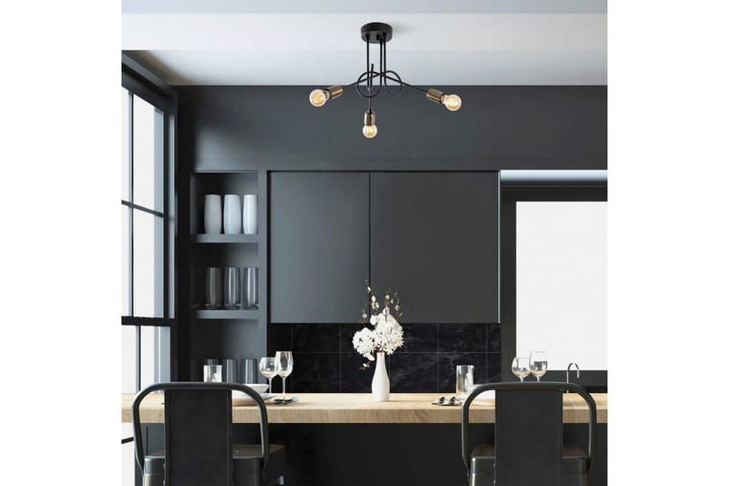 Loftlampe Ranju Sort / Antik Tre stik - Tre stik - Belysning - Lamper & indendørsbelysning - Loftlampe - Pendellamper & hængelamper