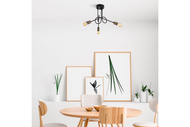 Loftlampe Ranju Sort / Antik Tre stik - Tre stik - Belysning - Lamper & indendørsbelysning - Loftlampe - Pendellamper & hængelamper