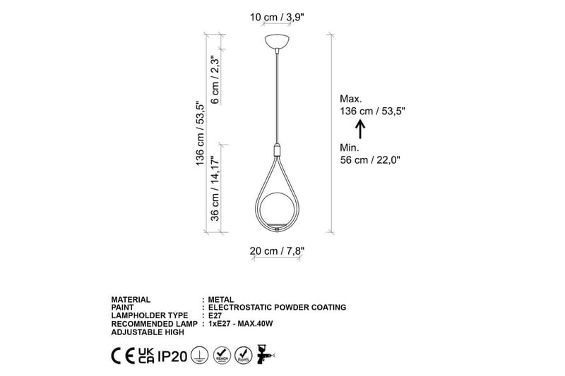 Loftlampe Ranpal Single Rany - Guld - Belysning - Lamper & indendørsbelysning - Loftlampe - Pendellamper & hængelamper