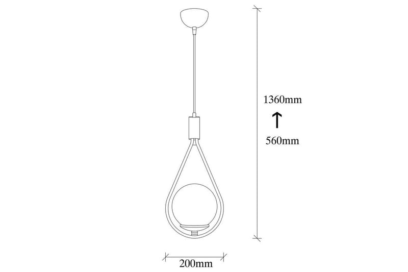 Loftlampe Ranpal Single Sort - Sort - Belysning - Lamper & indendørsbelysning - Loftlampe - Pendellamper & hængelamper