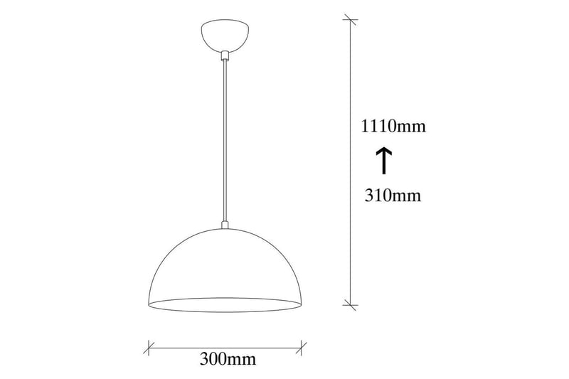 Loftlampe Rantesh Hvid - 30 x 30 cm - Belysning - Lamper & indendørsbelysning - Loftlampe - Pendellamper & hængelamper