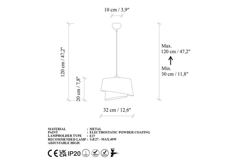 Loftlampe Ravougrad Hvid - Hvid - Belysning - Lamper & indendørsbelysning - Loftlampe - Pendellamper & hængelamper