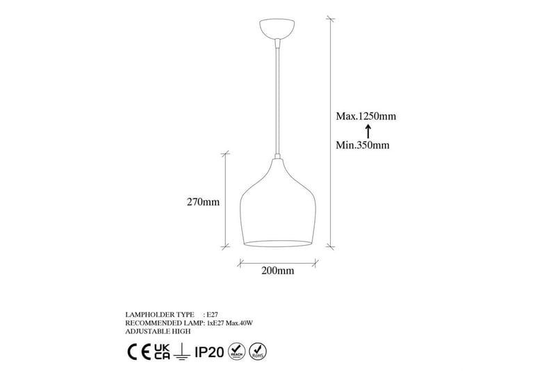 Loftlampe Relma Multifarvet - Multifarvet - Belysning - Lamper & indendørsbelysning - Loftlampe - Pendellamper & hængelamper