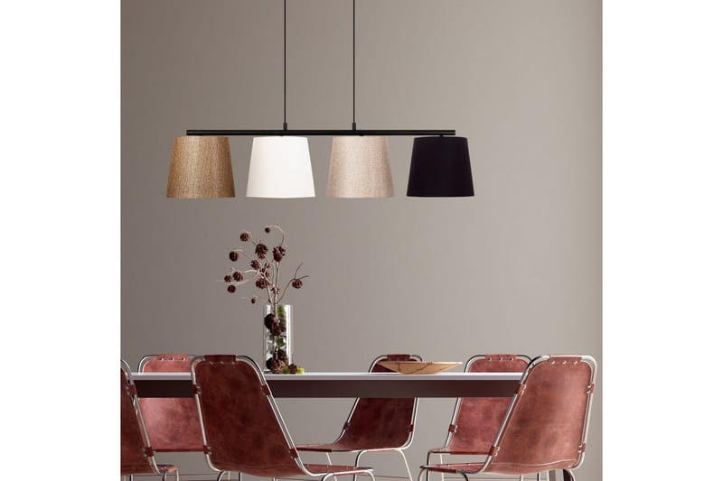 Loftlampe Rithmere Sort / Rany / Hvid / Beige - Beige/Guld/Sort/Hvidfarvet træ - Belysning - Lamper & indendørsbelysning - Loftlampe - Pendellamper & hængelamper
