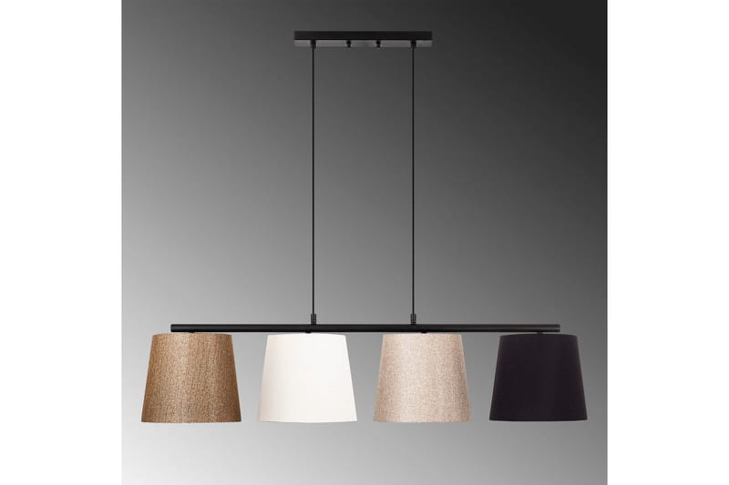 Loftlampe Rithmere Sort / Rany / Hvid / Beige - Beige/Guld/Sort/Hvidfarvet træ - Belysning - Lamper & indendørsbelysning - Loftlampe - Pendellamper & hængelamper