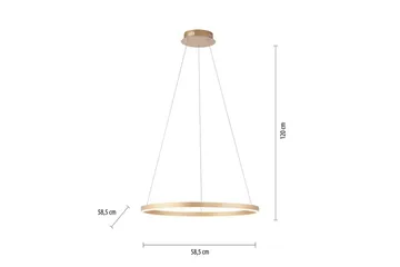 Loftlampe Ritus - 58,5x120x58,5 cm, Messing Mat - Belysning - Lamper & indendørsbelysning - Loftlampe - Pendellamper & hængelamper