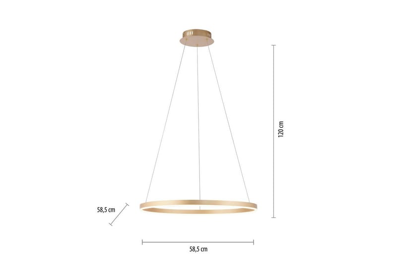 Loftlampe Ritus - 58,5x120x58,5 cm, Messing Mat - Belysning - Lamper & indendørsbelysning - Loftlampe - Pendellamper & hængelamper