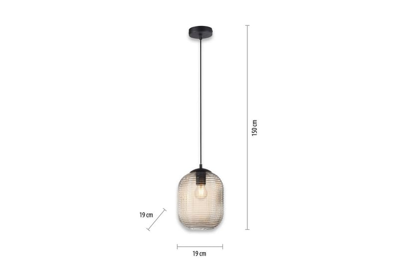 Loftlampe Shitake - 20x150x20 cm, Amberfarvet - Belysning - Lamper & indendørsbelysning - Loftlampe - Pendellamper & hængelamper