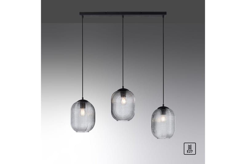 Loftlampe Shitake - 20x150x90 cm, Røget farvet - Belysning - Lamper & indendørsbelysning - Loftlampe - Pendellamper & hængelamper