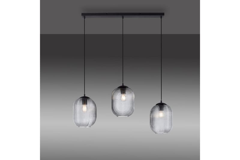 Loftlampe Shitake - 20x150x90 cm, Røget farvet - Belysning - Lamper & indendørsbelysning - Loftlampe - Pendellamper & hængelamper