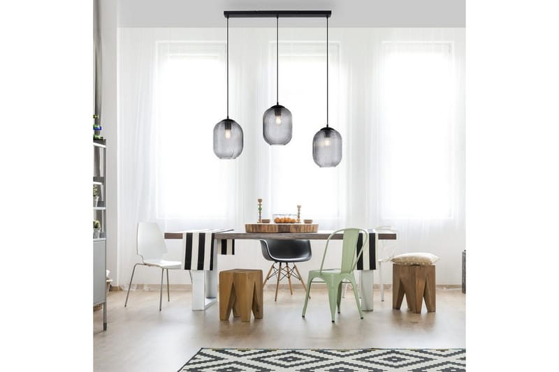 Loftlampe Shitake - 20x150x90 cm, Røget farvet - Belysning - Lamper & indendørsbelysning - Loftlampe - Pendellamper & hængelamper