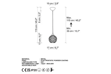 Loftlampe Silen Rany - Diameter: 17 cm - Belysning - Lamper & indendørsbelysning - Loftlampe - Pendellamper & hængelamper