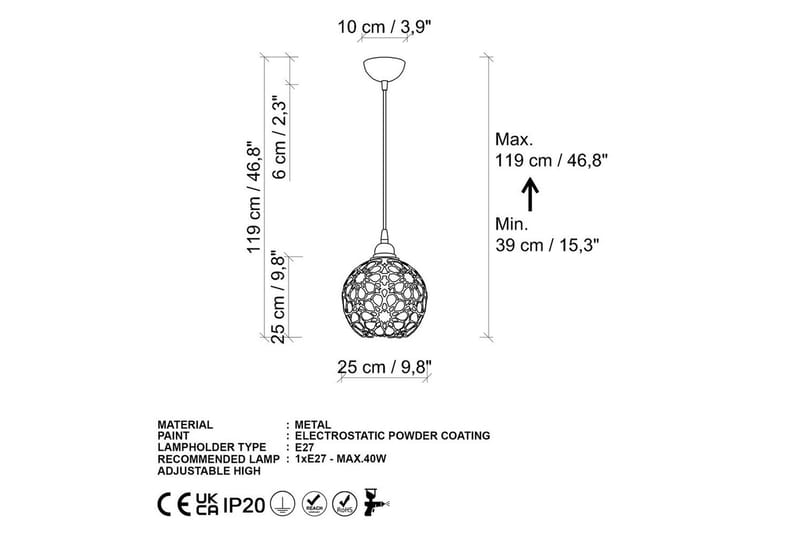 Loftlampe Silen Rany - Diameter: 25 cm - Belysning - Lamper & indendørsbelysning - Loftlampe - Pendellamper & hængelamper