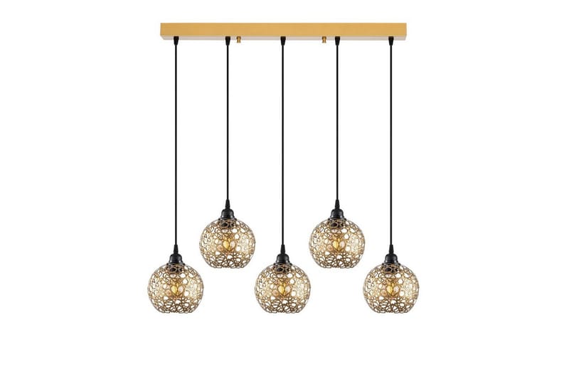 Loftlampe Silen Triple Rany, Guld