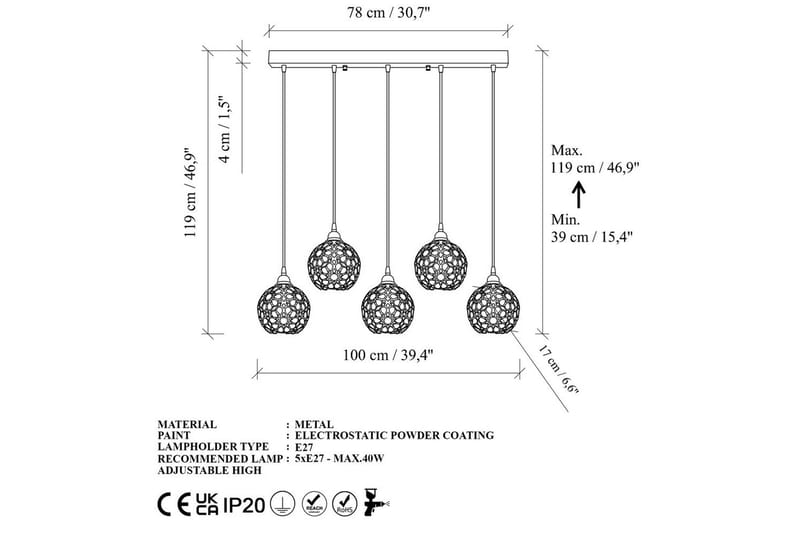 Loftlampe Silen Triple Rany - Guld - Belysning - Lamper & indendørsbelysning - Loftlampe - Pendellamper & hængelamper